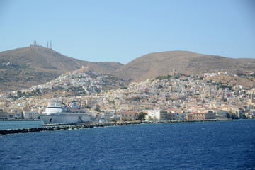 Syros Island Photography from the sea Ermoupoli