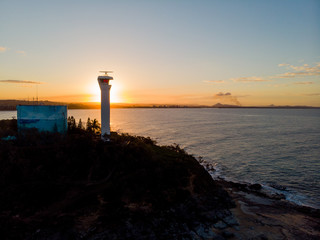 Sunset on lighthouse
