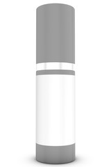 Realistic 3D cosmetic tube rendering mockup on white background