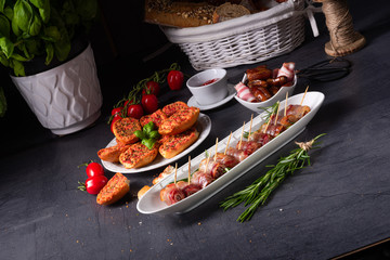  dates wrapped in bacon and delicious tapas