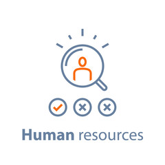 Human resources, choose candidate, recruitment service, fill vacancy, employment concept