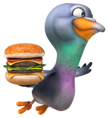 Fun pigeon - 3D Illustration