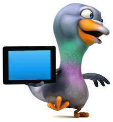 Fun pigeon - 3D Illustration