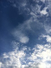 Obraz premium Blue sky with white clouds 