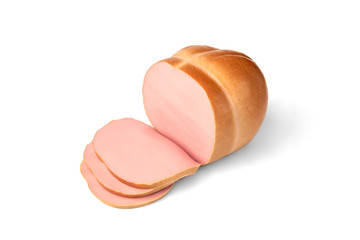 Sausage isolated on white background.