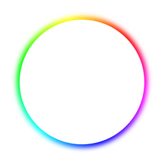 Rainbow circle (white)