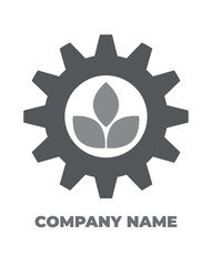 Agro icon. Abstract logo template. Vector black and white isolated illustration.