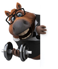 Fun horse - 3D Illustration © Julien Tromeur