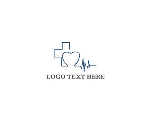 Art design Heartbeat logo template vector
