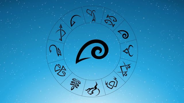 Animation of Minimalist Black Aries Zodiac Sign