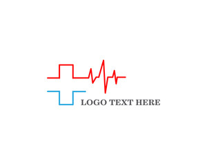 Art design Heartbeat logo template vector