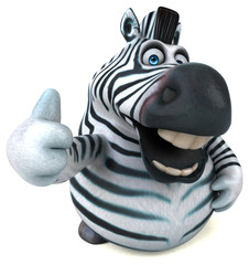 Fun zebra - 3D Illustration © Julien Tromeur