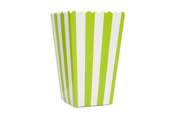 green stripe popcorn box