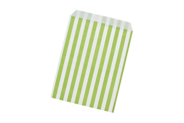 open paper envelopes lime green, stripe