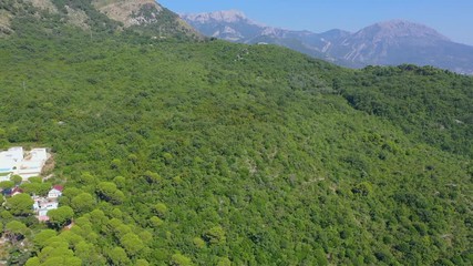 Flight over the mountains