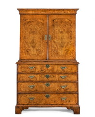 old antique chest on chest traditional European bureau secretaire