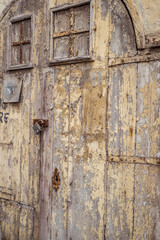 street with traditional balconies and old buildings in historical city Valletta Malta