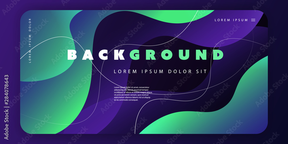 Poster abstract liquid colorful minimal geometric pattern background template, fluid gradient shapes compos