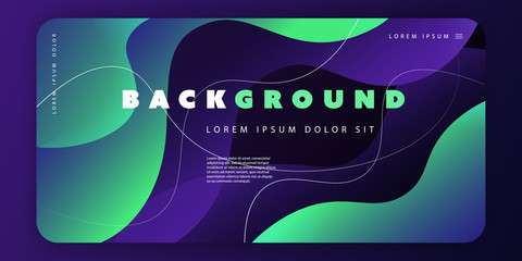 Obraz premium Abstract Liquid Colorful Minimal Geometric Pattern Background Template, Fluid Gradient Shapes Composition, Futuristic Poster or Landing Page Design - Vector Illustration