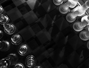 The concept of business competition: Close-up piece of glass rises