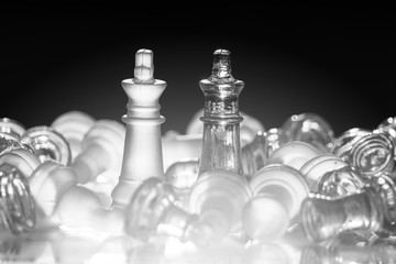 The concept of business competition: Close-up piece of his victory. The winner will be the only one