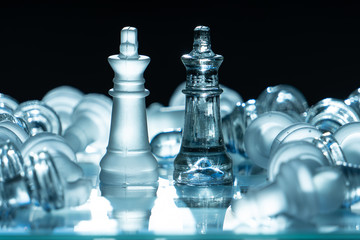 The concept of business competition: Close-up piece of his victory. The winner will be the only one