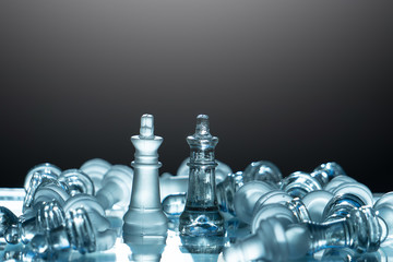 The concept of business competition: Close-up piece of his victory. The winner will be the only one