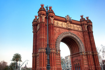 Historical Arco de Triunfo in Barcelona