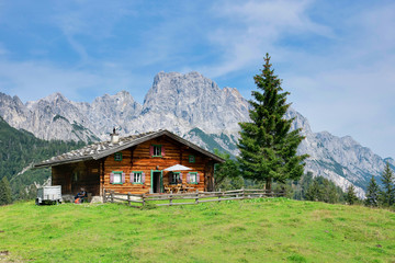 Fototapeta na wymiar Alps beautiful view bavarian Alps and Austrian Alps hiking routes, Berchtesgaden region, Germany and Austria