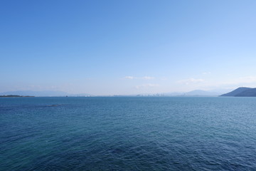 海と空と波の風景（福岡志賀島）