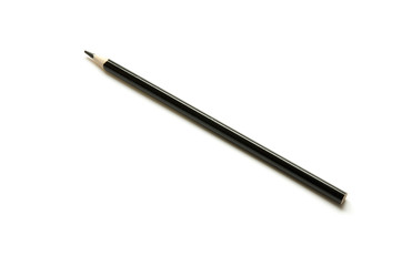 Black color pencil on white background. - Image