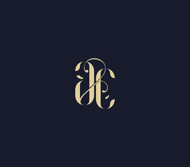 letter A C logo. luxury lettr AC logo design element.