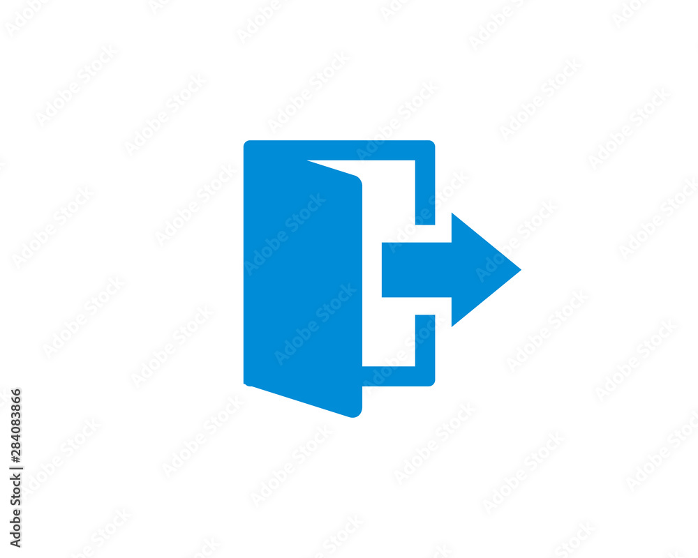 Poster exit icon vector