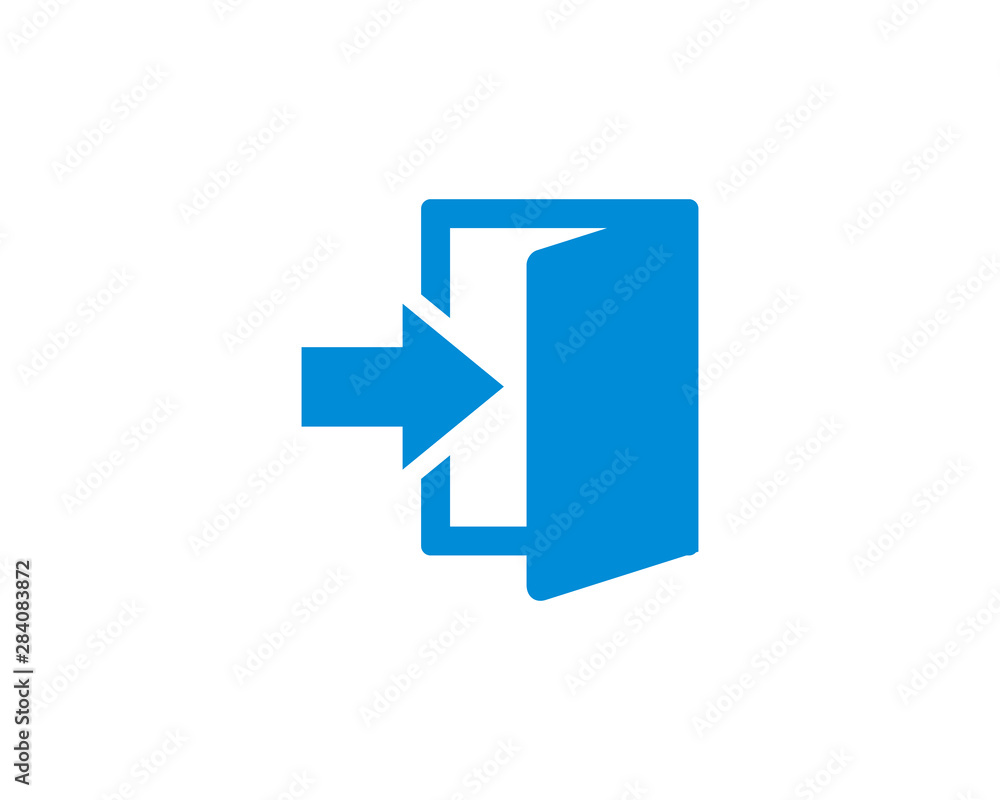Poster exit icon vector