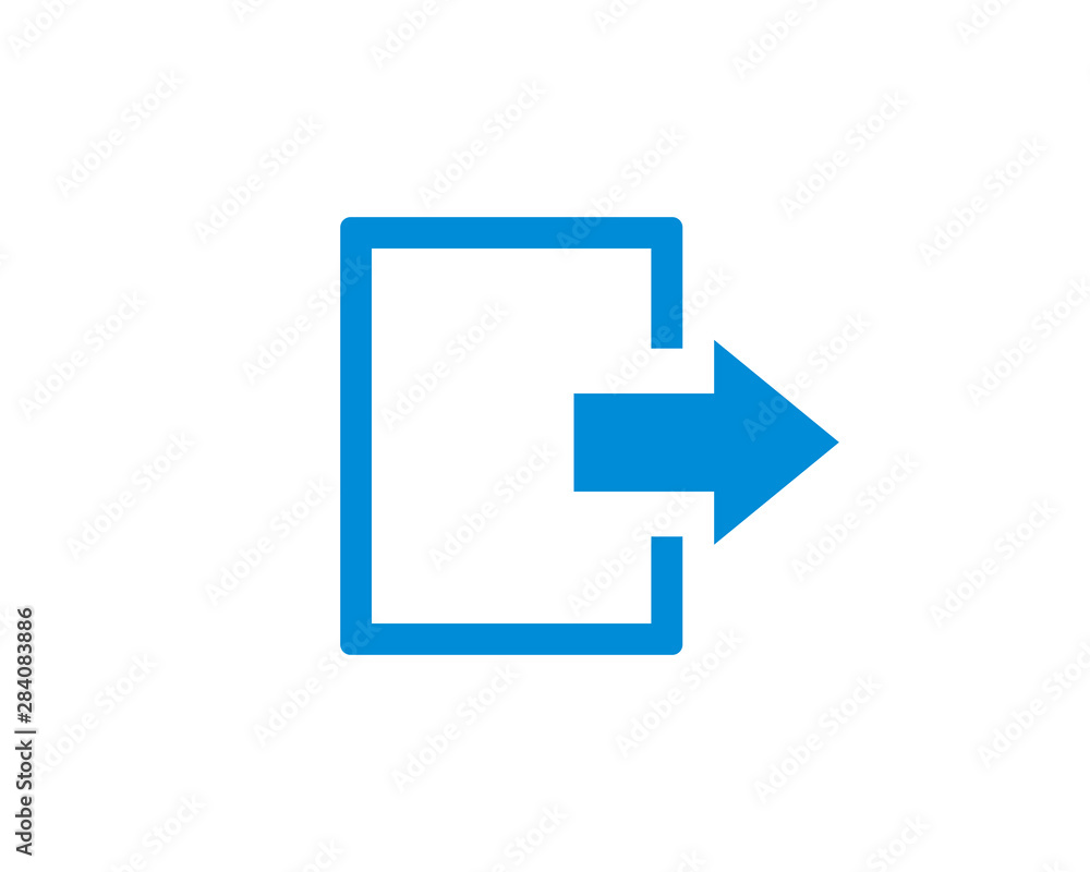Poster exit icon vector