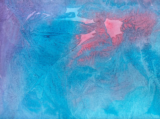 Fototapeta premium Blue-pink abstract background using lines drawn in watercolor