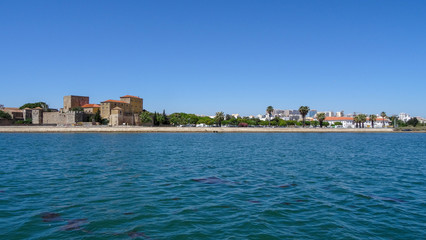 Faro city and natural park Ria Formosa in the south of Portugal