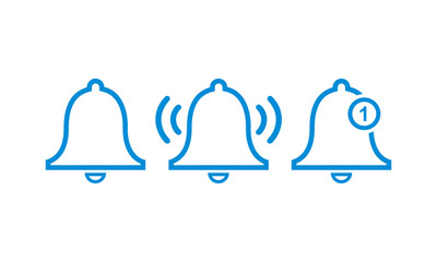 bel icon set vector. notification bell icon vector.  symbol for web site Computer and mobile vector.