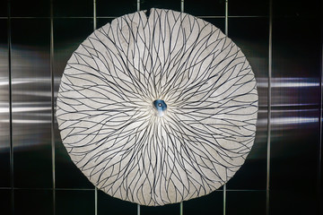 Indoor decorative lamp on a black ceiling