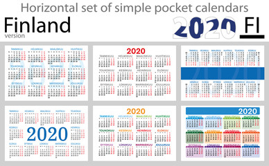 Finland horizontal pocket calendars 2020