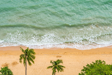 Beautiful Aerial view of tropical beach sea