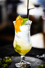 artisanal lemonade from fresh lemons, oranges & mint leaf