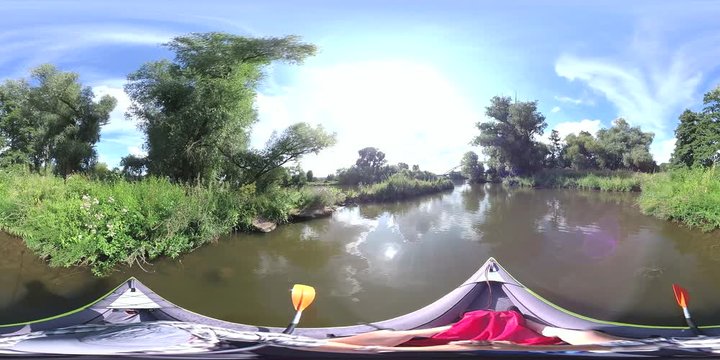 VR360, Fahrt mit dem Boot auf dem Main, Flusslandschaft, VR 360, VR, 360VR, 360 VR