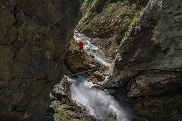 Simms-Wasserfall Klettersteig in Holzgau