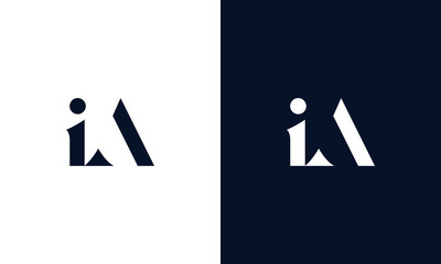 Abstract letter IA logo. This logo icon incorporate with abstract shape in the creative way. - obrazy, fototapety, plakaty