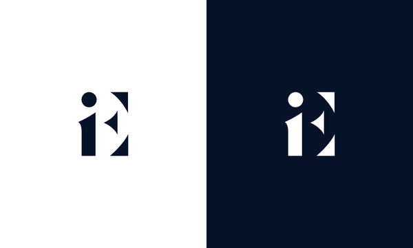 Abstract letter IE logo. This logo icon incorporate with abstract shape in the creative way.