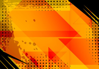 Abstract Comic Orange Grunge Background and Texture
