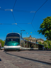 Fototapeta na wymiar Tram in Strasbourg France