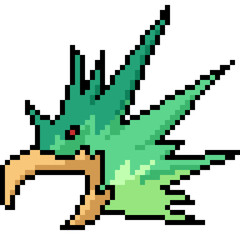 Fototapeta premium vector pixel art fantasy bird