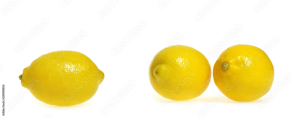 Wall mural lemons isolated on white background - Wall murals